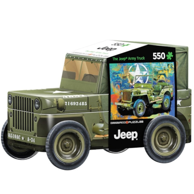 פאזל 550 חלקים גיפ צבאי בקופסת מתכת