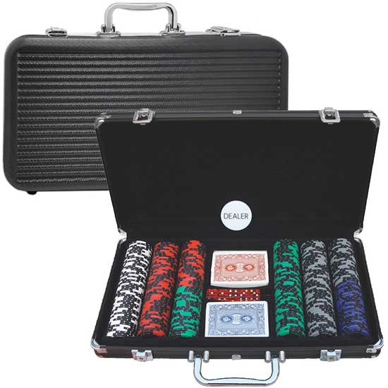 מזוודת פוקר 300 ציפים מקצועית