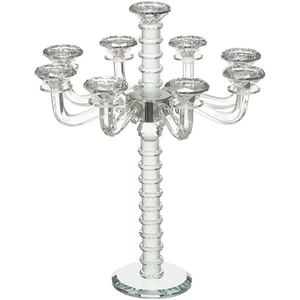 פמוט קריסטל "מט" 9 קנים מהודר 42 ס"מ