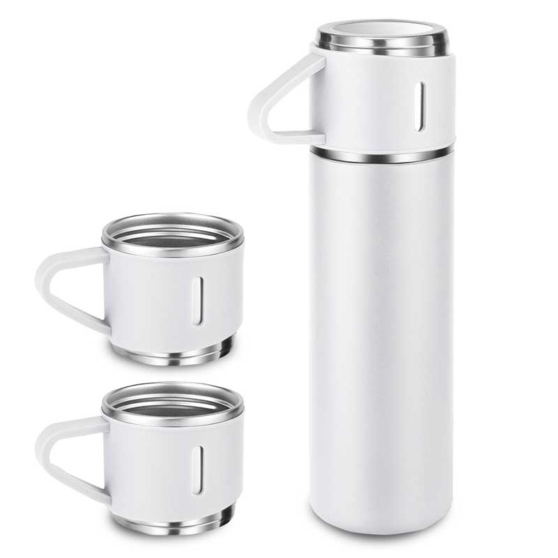 בקבוק תרמוס גדול עם 3 כוסות 750 מ"ל