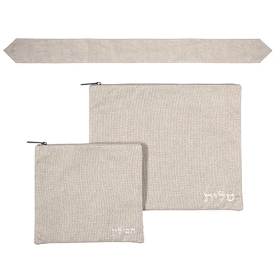 סט טלית תפילין ועטרה פשתן 36*29 ס