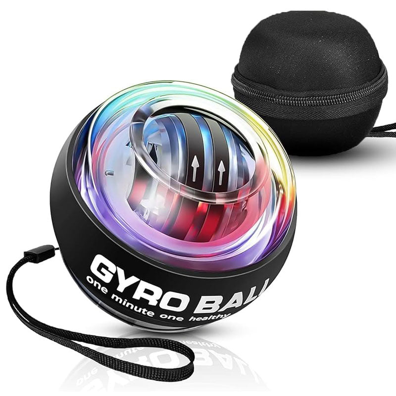 כדור כוח עם תאורה והנעה אוטומטית - שחור