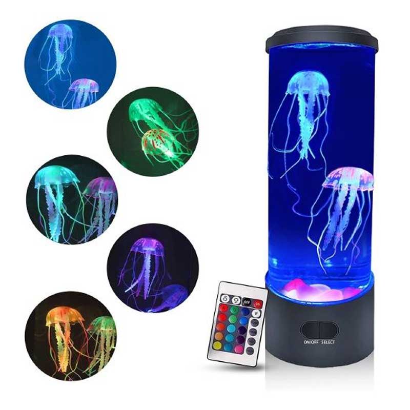 מנורת מדוזות מחליפה צבעים עם שלט