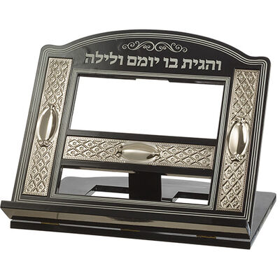 שטנדר מהודר מעץ מהגוני עם פלקטה מוכספת 33X39