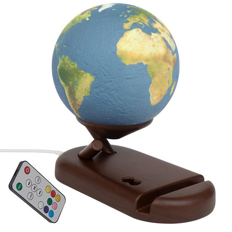 מעמד שולחני יוקרתי עם גלובוס מואר ורמקול Bluetooth